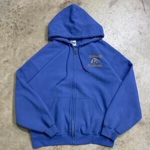 Vintage embroidered bulldogs cotton streetwear